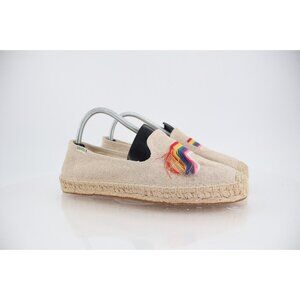 Soludos Womens Smoking Slipper Size 10 Flat Espadrille Beige Pride Casual Shoes